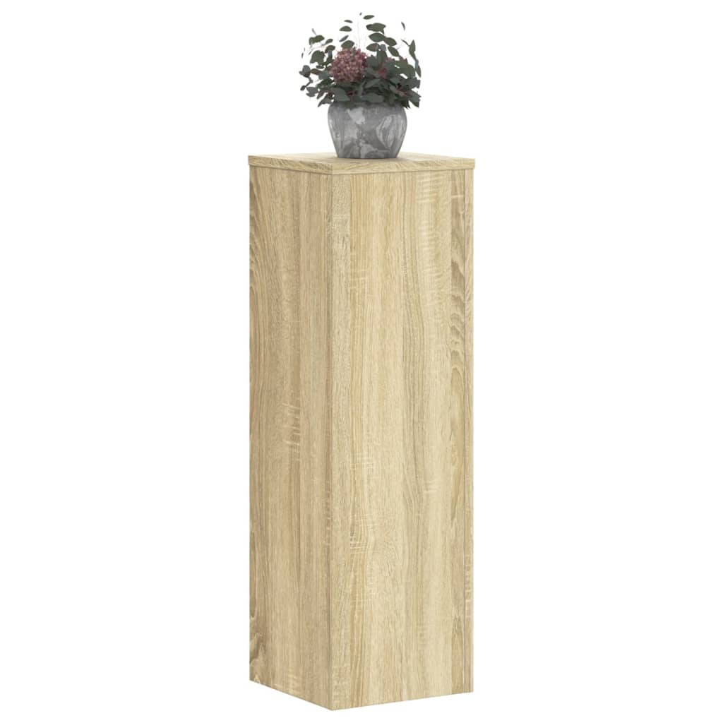 Plantestativer 2 Stk Sonoma Eik 25X25X80 Cm Konstruert Tre