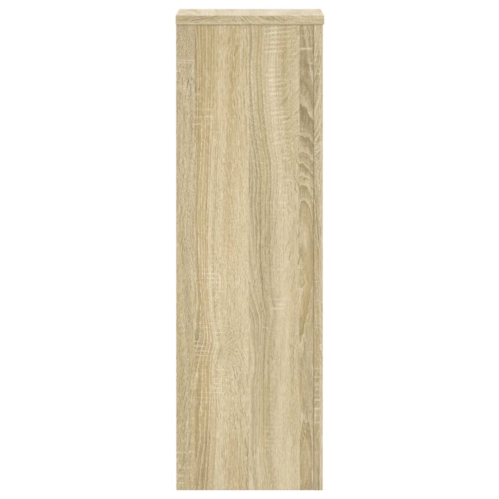 Plantestativer 2 Stk Sonoma Eik 25X25X80 Cm Konstruert Tre