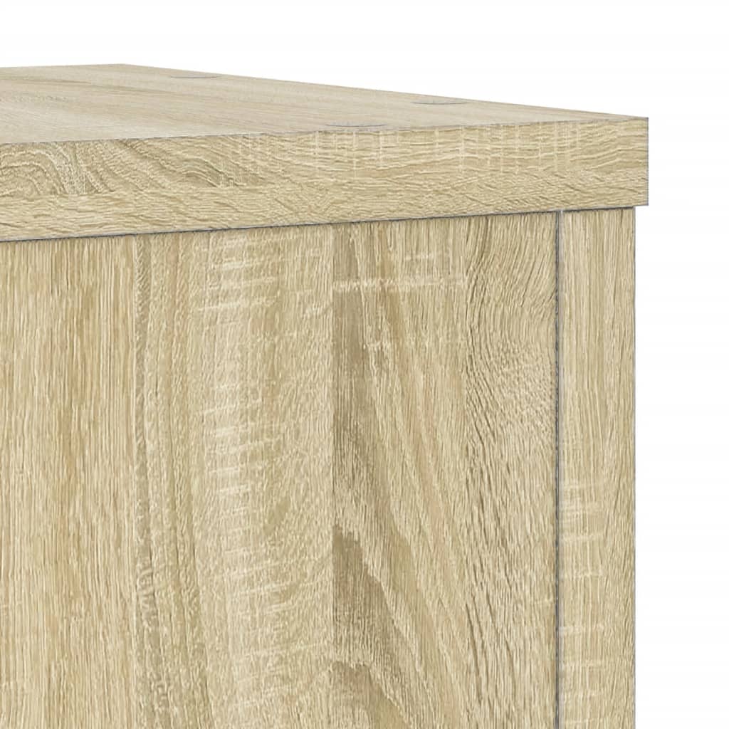 Plantestativer 2 Stk Sonoma Eik 25X25X80 Cm Konstruert Tre