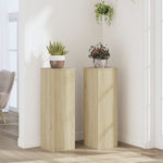 Plantestativer 2 Stk Sonoma Eik 25X25X80 Cm Konstruert Tre