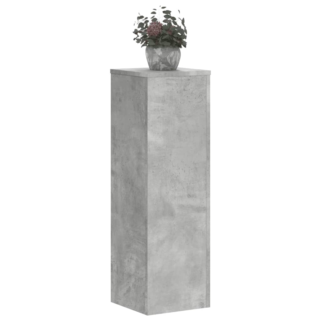 Plantestativer 2 Stk Betonggrå 25X25X80 Cm Konstruert Tre