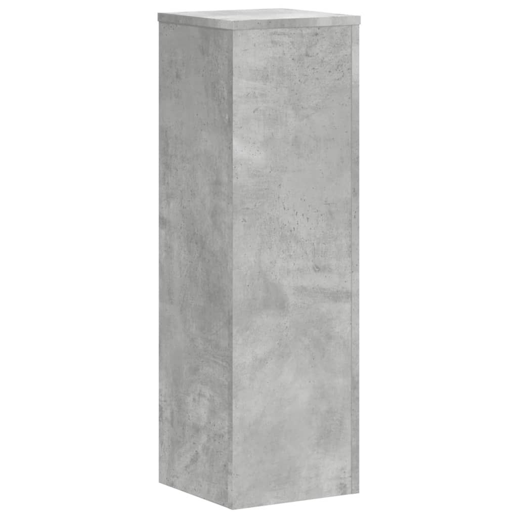 Plantestativer 2 Stk Betonggrå 25X25X80 Cm Konstruert Tre