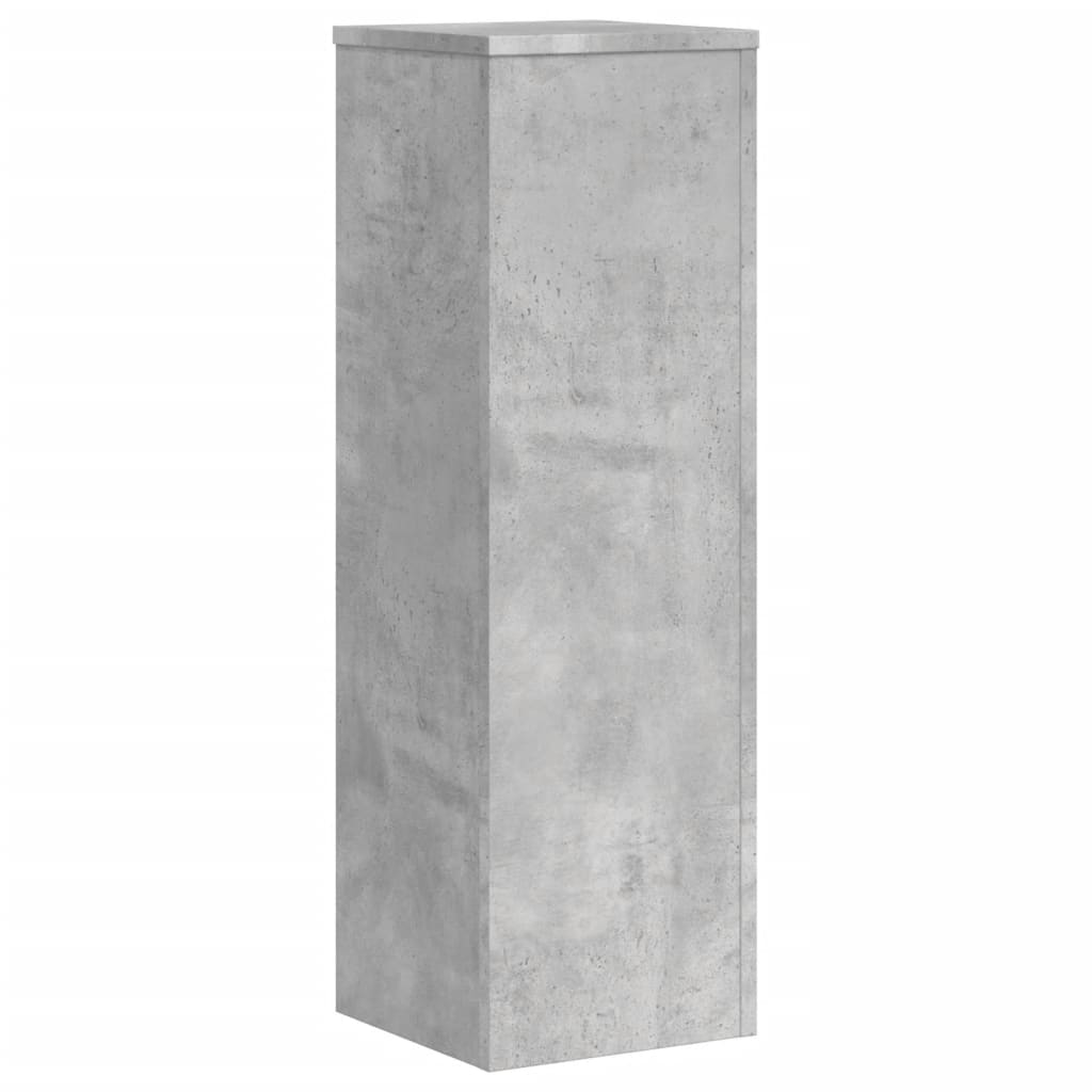 Plantestativer 2 Stk Betonggrå 25X25X80 Cm Konstruert Tre