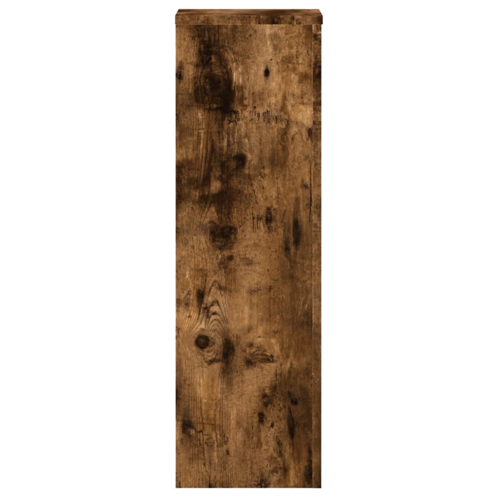 Plantestativer 2 Stk Røkt Eik 25X25X80 Cm Konstruert Tre