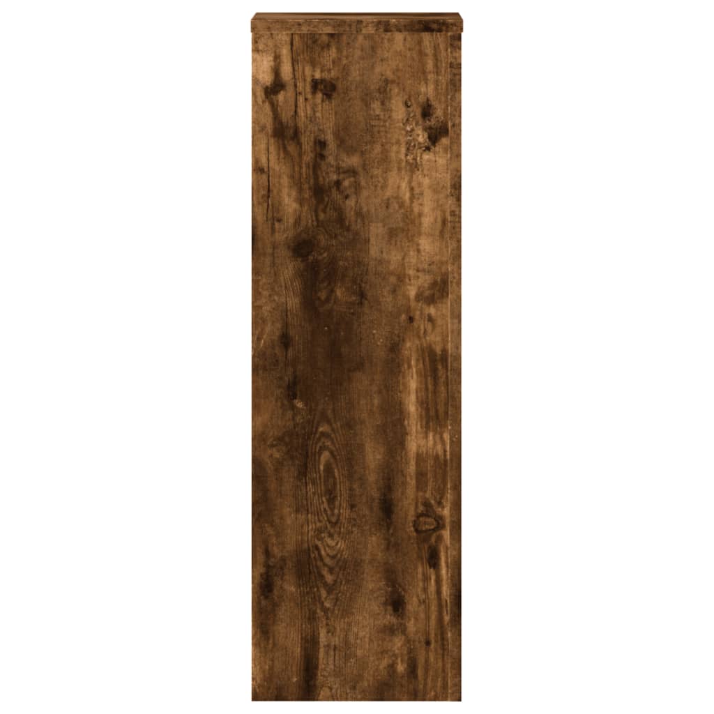 Plantestativer 2 Stk Røkt Eik 25X25X80 Cm Konstruert Tre