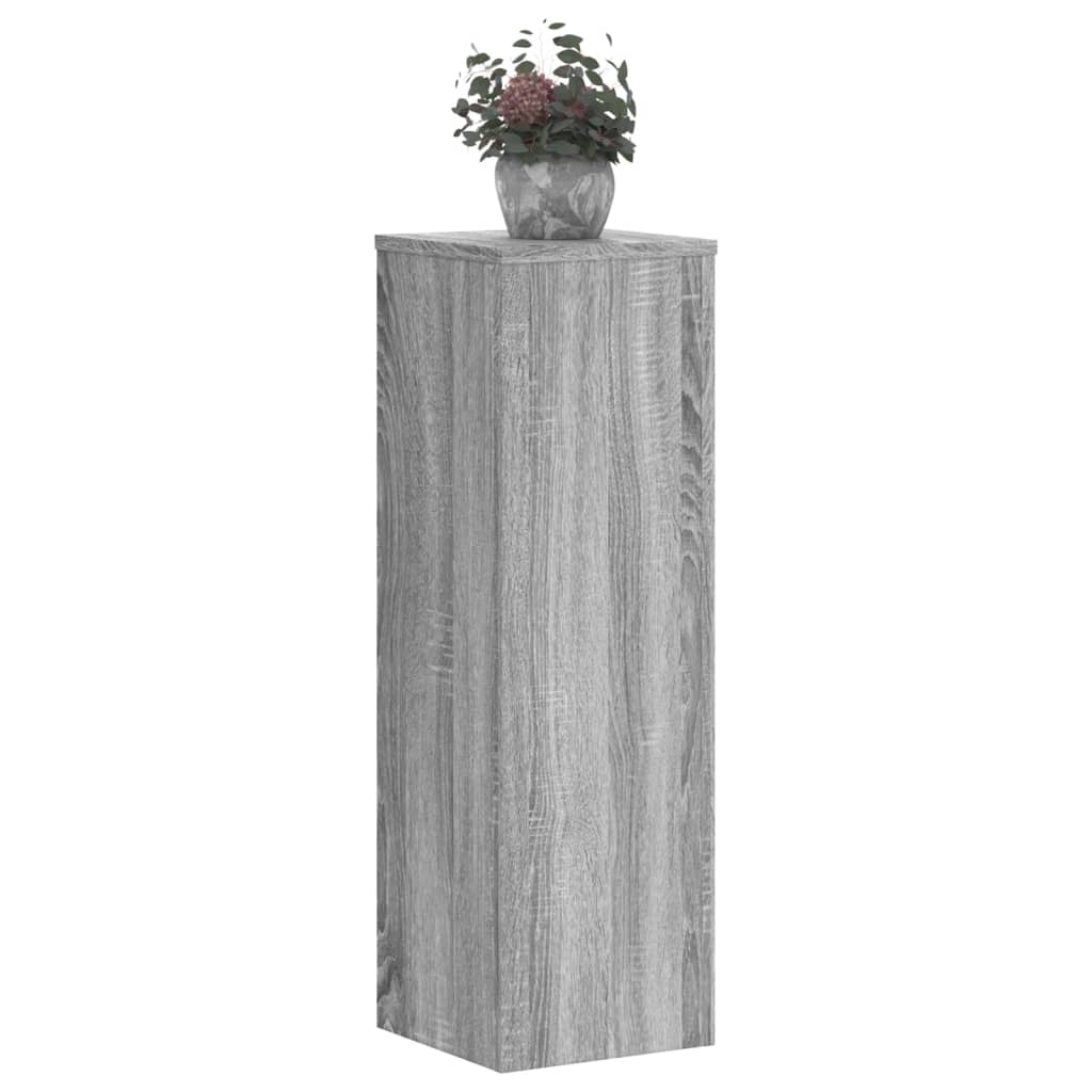Plantestativer 2 Stk Grå Sonoma 25X25X80 Cm Konstruert Tre