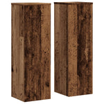 Plantestativer 2 Stk Gammelt Tre 25X25X80 Cm Konstruert Tre