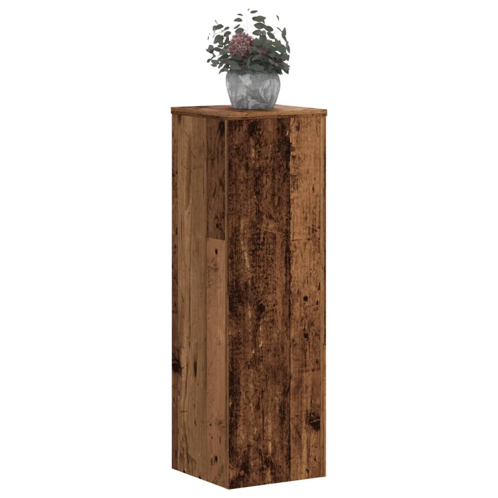 Plantestativer 2 Stk Gammelt Tre 25X25X80 Cm Konstruert Tre