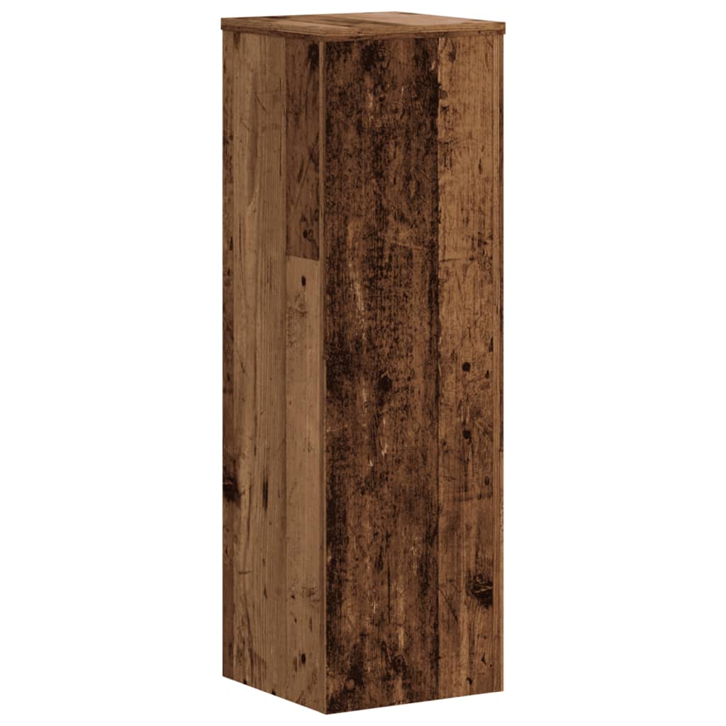 Plantestativer 2 Stk Gammelt Tre 25X25X80 Cm Konstruert Tre