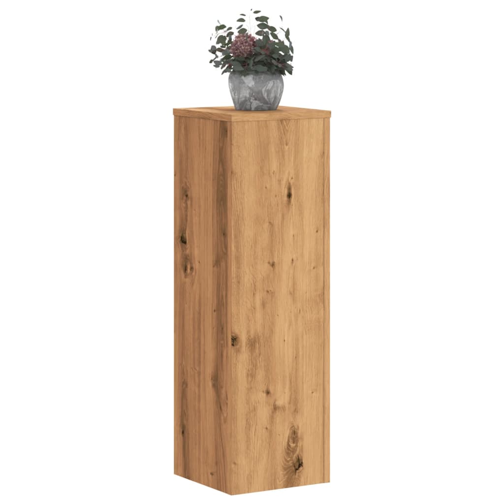 Plantestativer 2 Stk Artisan Eik 25X25X80 Cm Konstruert Tre