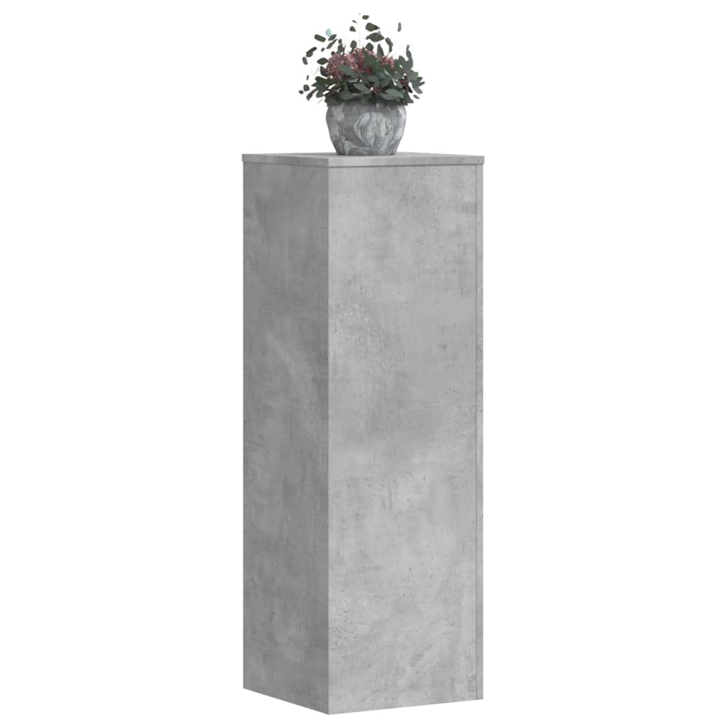 Plantestativ Betonggrå 33X33X100 Cm Konstruert Tre