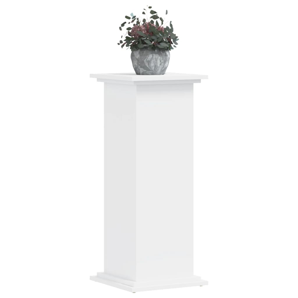 Plantestativ Hvit 33X33X80 Cm Konstruert Tre