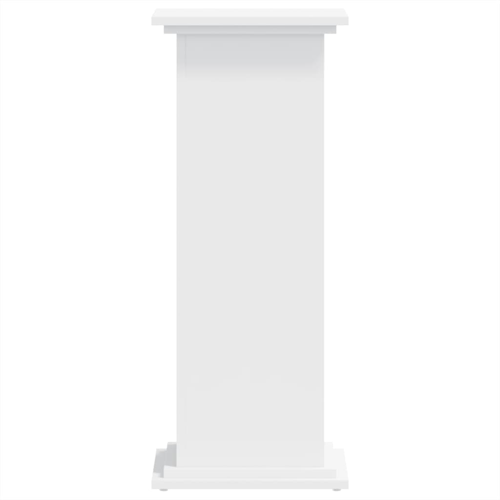 Plantestativ Hvit 33X33X80 Cm Konstruert Tre