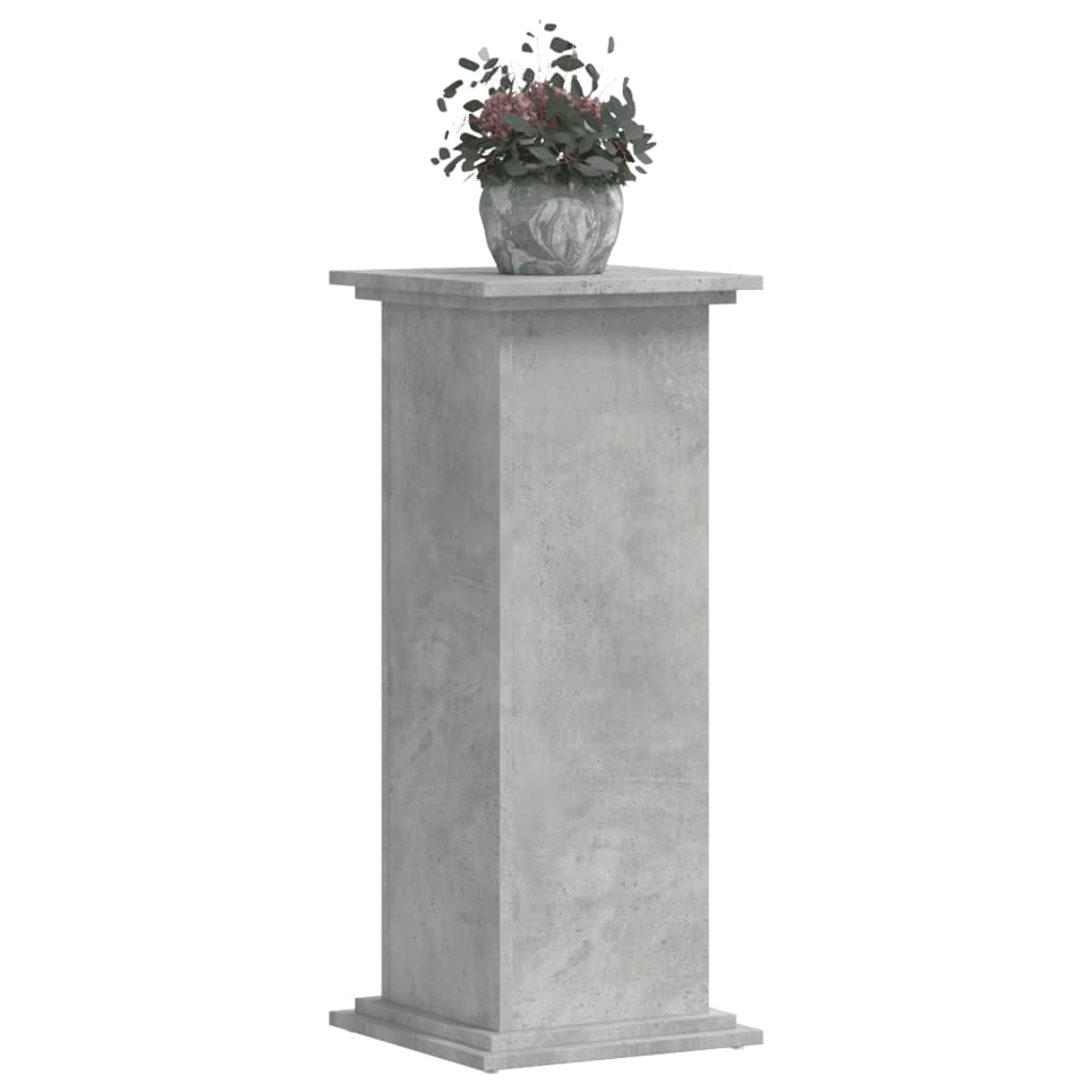 Plantestativ Betonggrå 33X33X80 Cm Konstruert Tre
