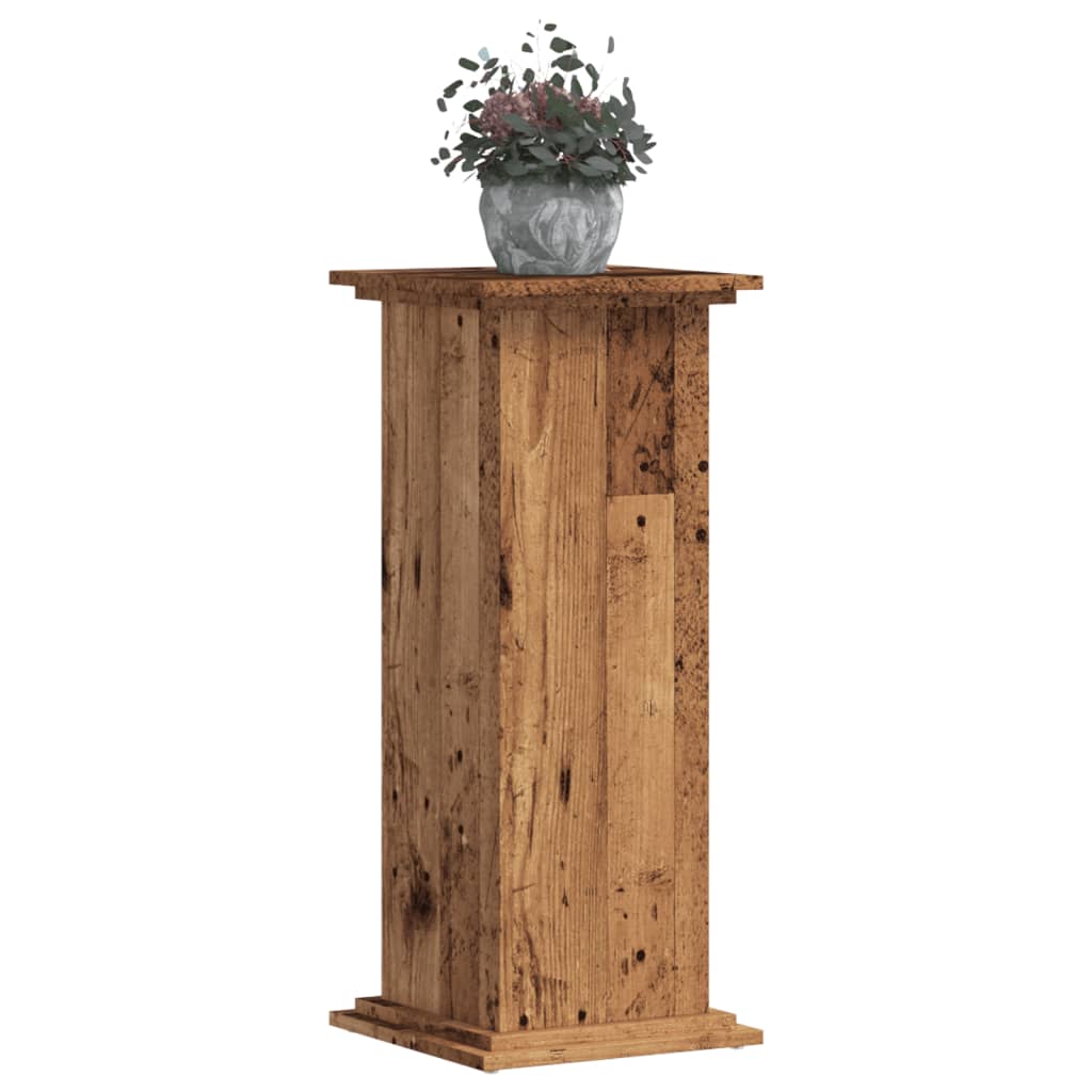 Plantestativ Gammelt Tre 33X33X80 Cm Konstruert Tre