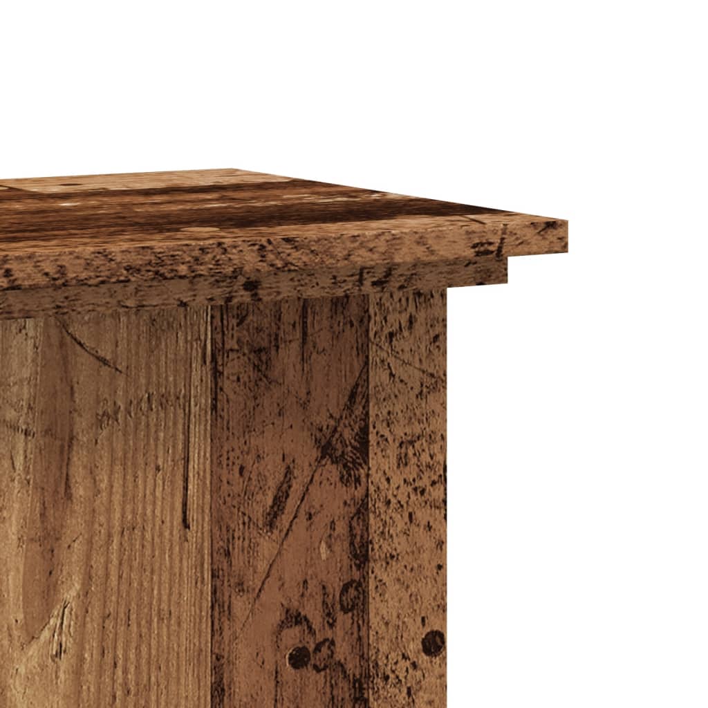 Plantestativ Gammelt Tre 33X33X80 Cm Konstruert Tre