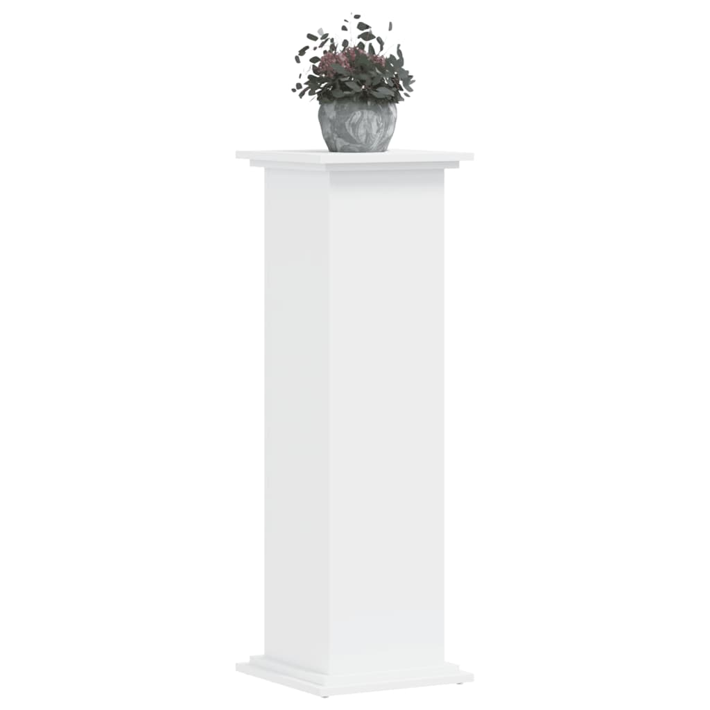 Plantestativ Hvit 33X33X100 Cm Konstruert Tre