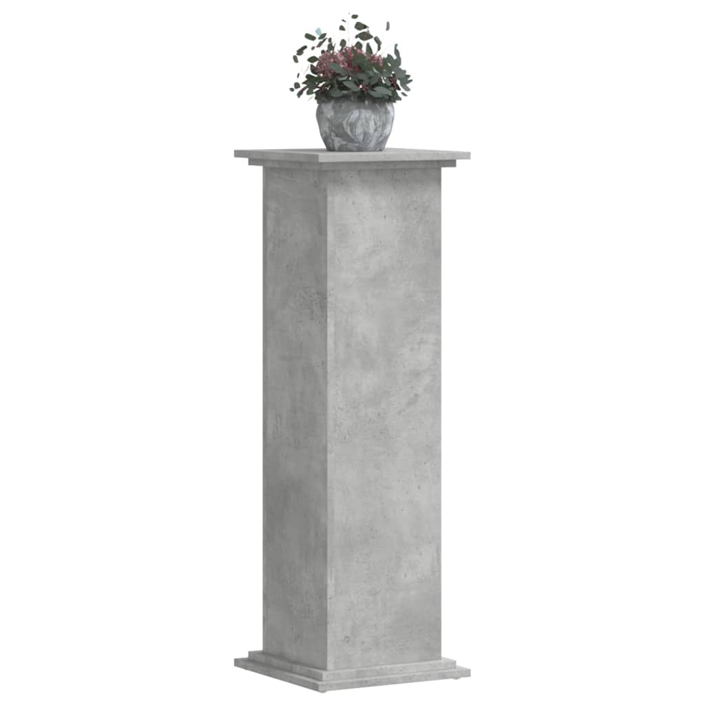 Plantestativ Betonggrå 33X33X100 Cm Konstruert Tre