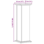 Plantestativ Gammelt Tre 33X33X100 Cm Konstruert Tre
