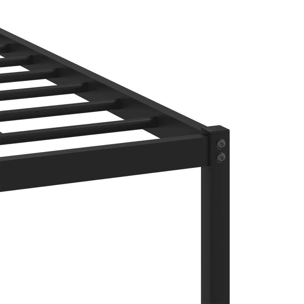 Sengeramme I Metall Uten Madrass Røkt Eik 90X200 Cm