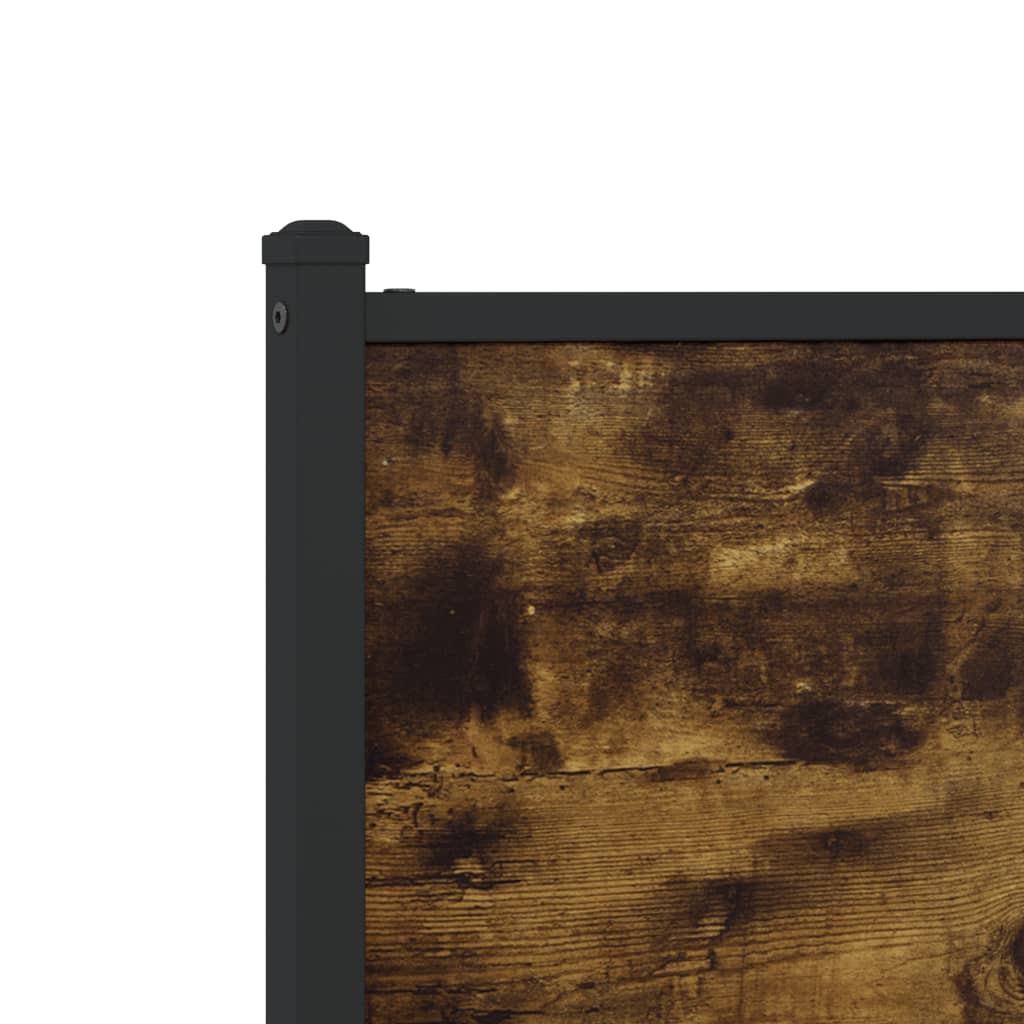 Sengeramme I Metall Uten Madrass Røkt Eik 90X200 Cm