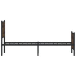 Sengeramme I Metall Uten Madrass Røkt Eik 90X200 Cm