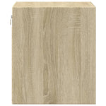 Vegghengte Nattbord Med Led-Lys 2 Stk Sonoma Eik