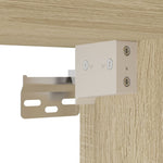 Vegghengte Nattbord Med Led-Lys 2 Stk Sonoma Eik
