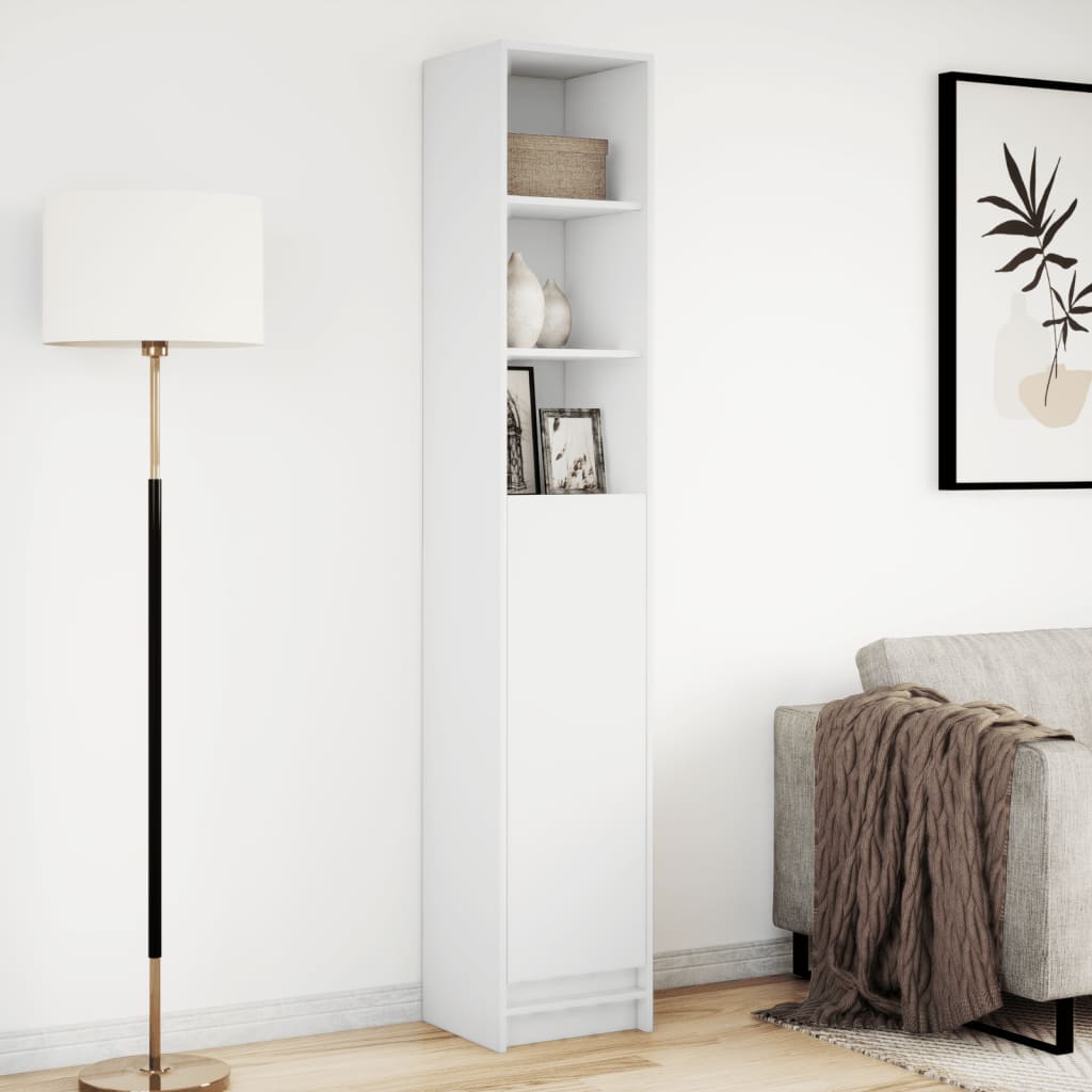 Skjenk Med Led Hvit 36X32,5X200 Cm Konstruert Tre