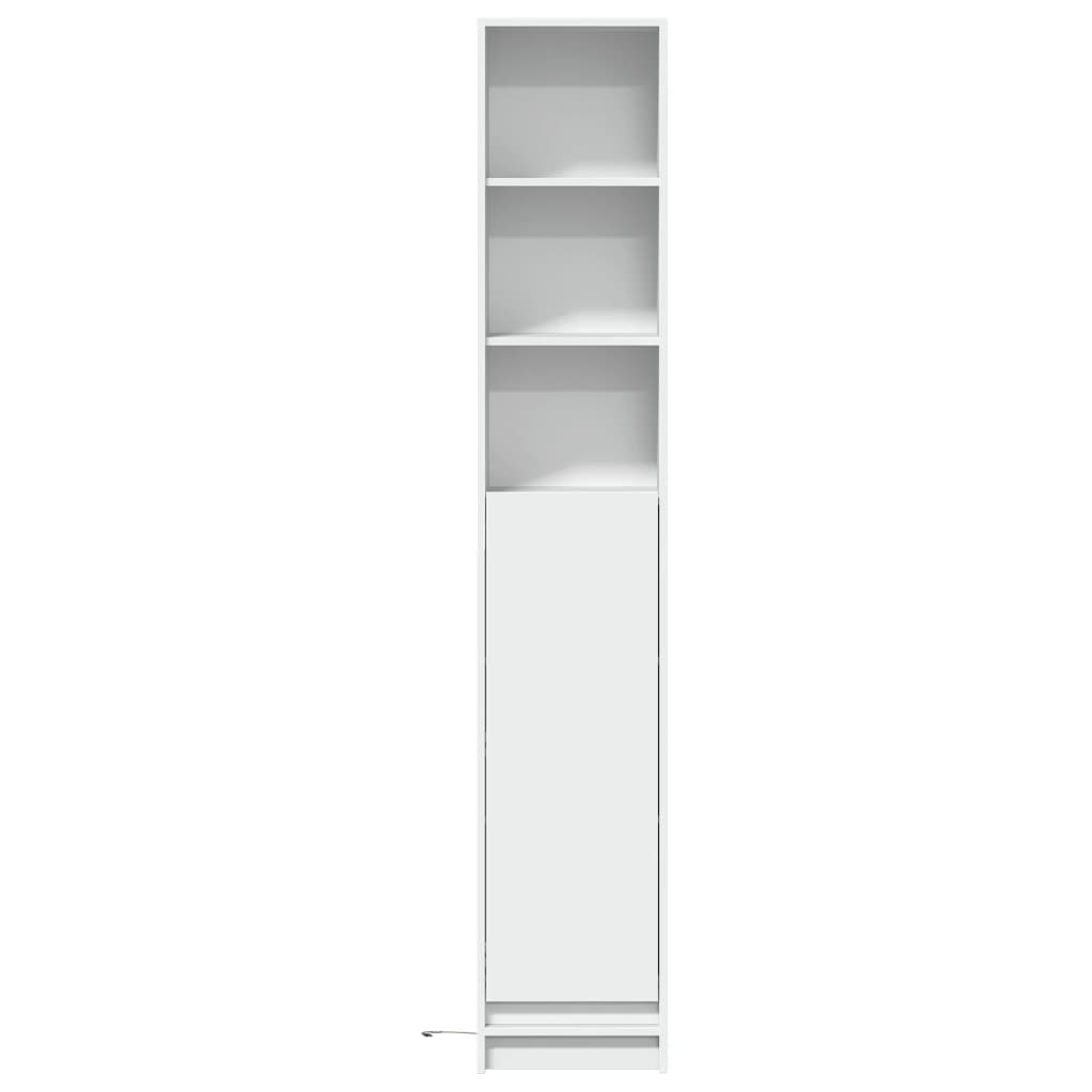 Skjenk Med Led Hvit 36X32,5X200 Cm Konstruert Tre