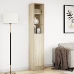 Skjenk Med Led Sonoma Eik 36X32,5X200 Cm Konstruert Tre