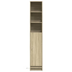 Skjenk Med Led Sonoma Eik 36X32,5X200 Cm Konstruert Tre