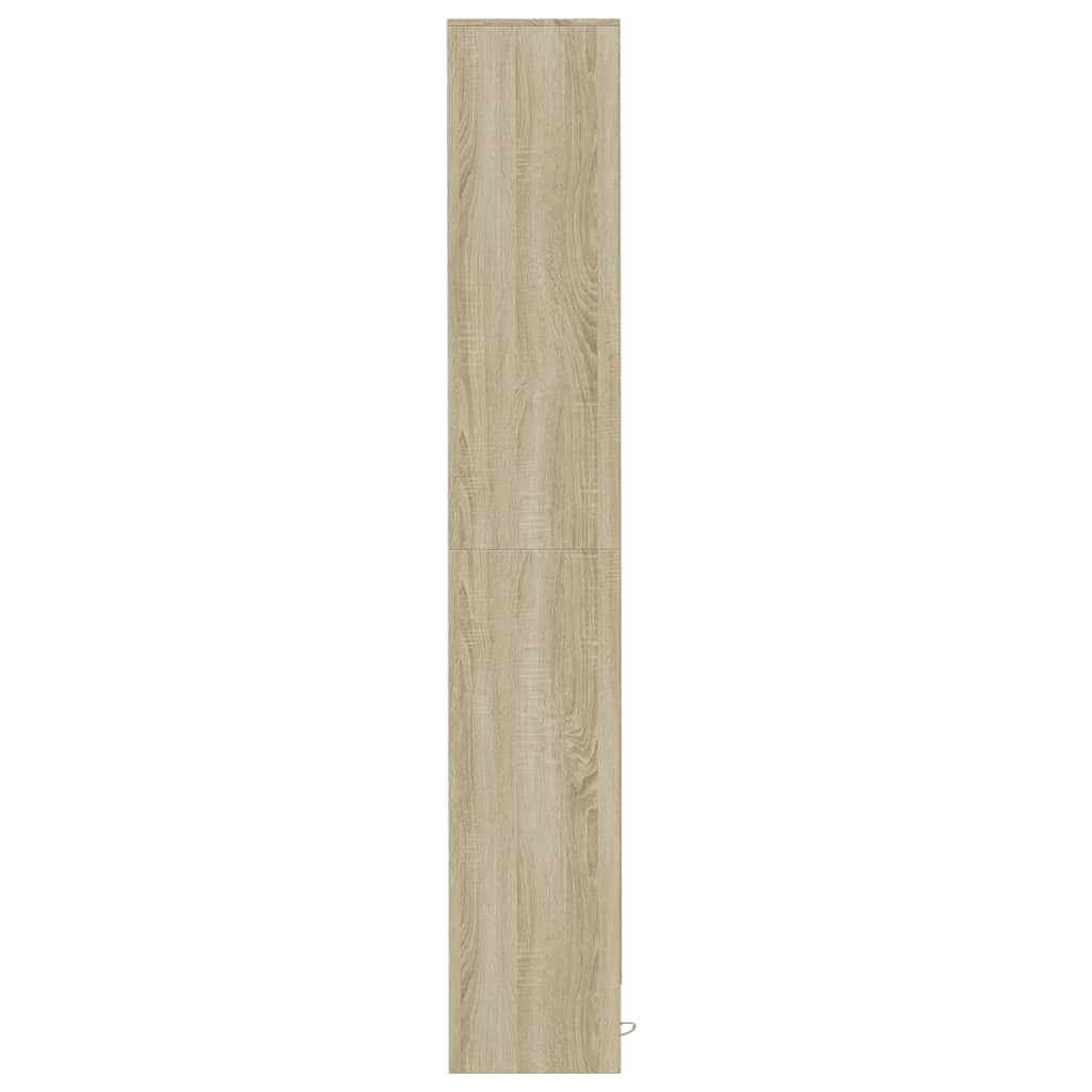 Skjenk Med Led Sonoma Eik 36X32,5X200 Cm Konstruert Tre