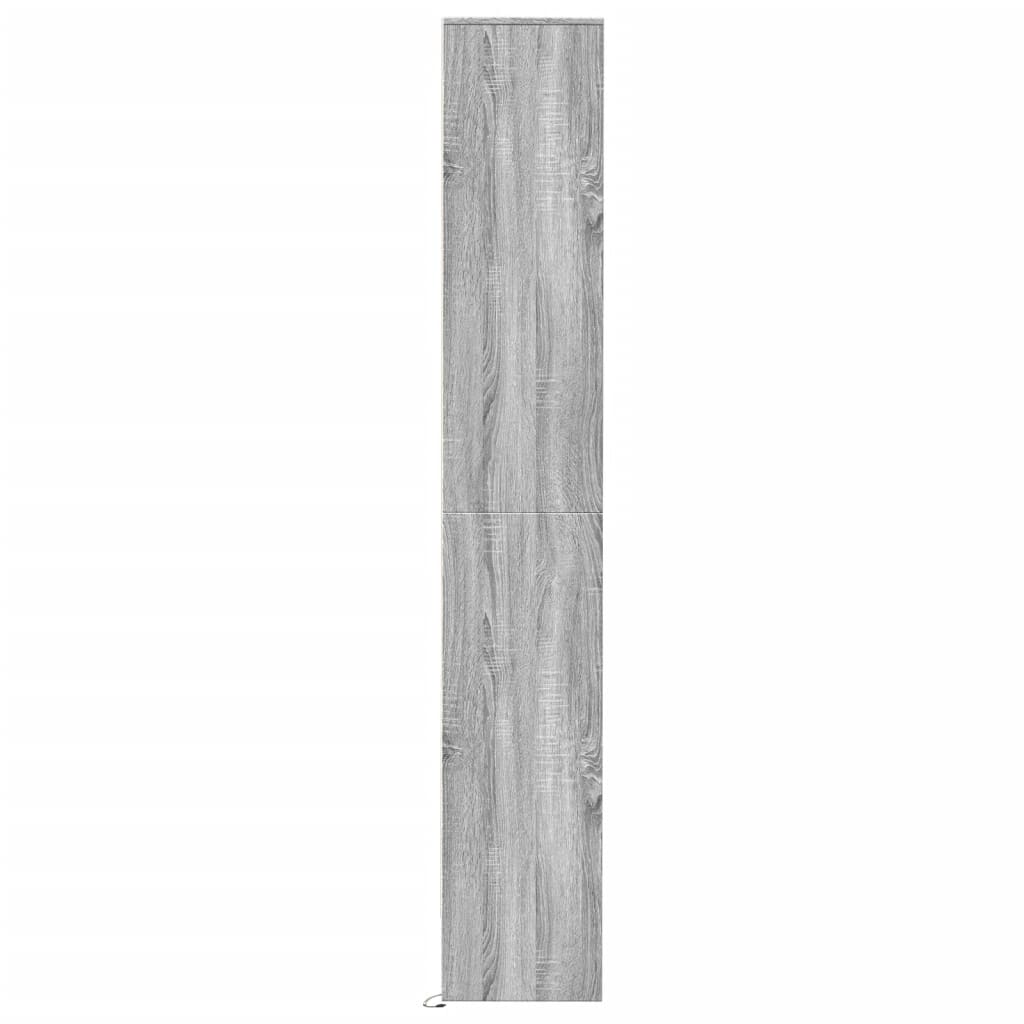 Skjenk Med Led Grå Sonoma 36X32,5X200 Cm Konstruert Tre