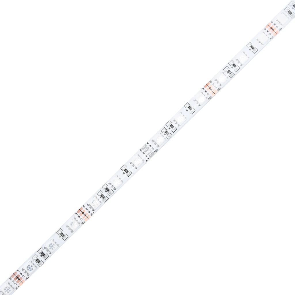 Skjenk Med Led Brun Eik 36X32,5X200 Cm Konstruert Tre
