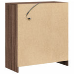 Skjenk Med Led Brun Eik 77X34X85 Cm Konstruert Tre