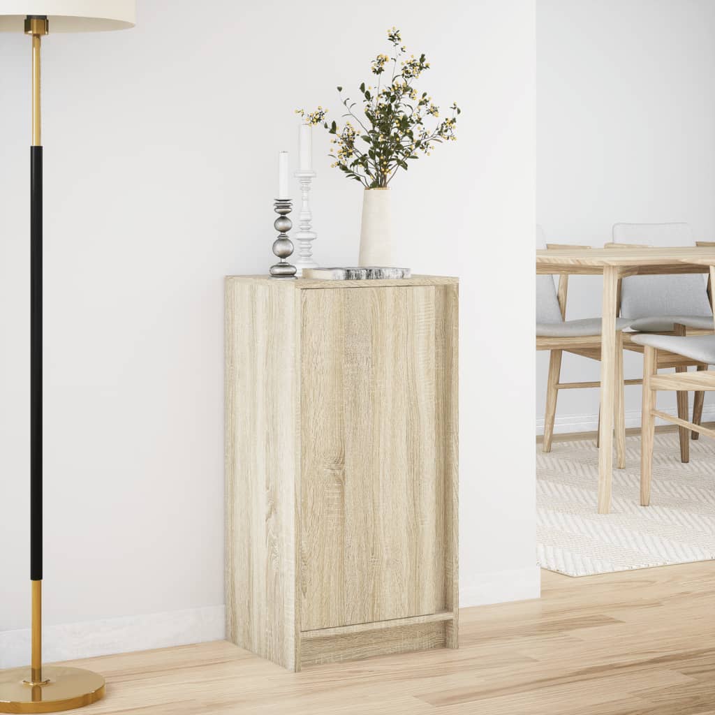 Skjenk Med Led Sonoma Eik 42,5X34X85 Cm Konstruert Tre
