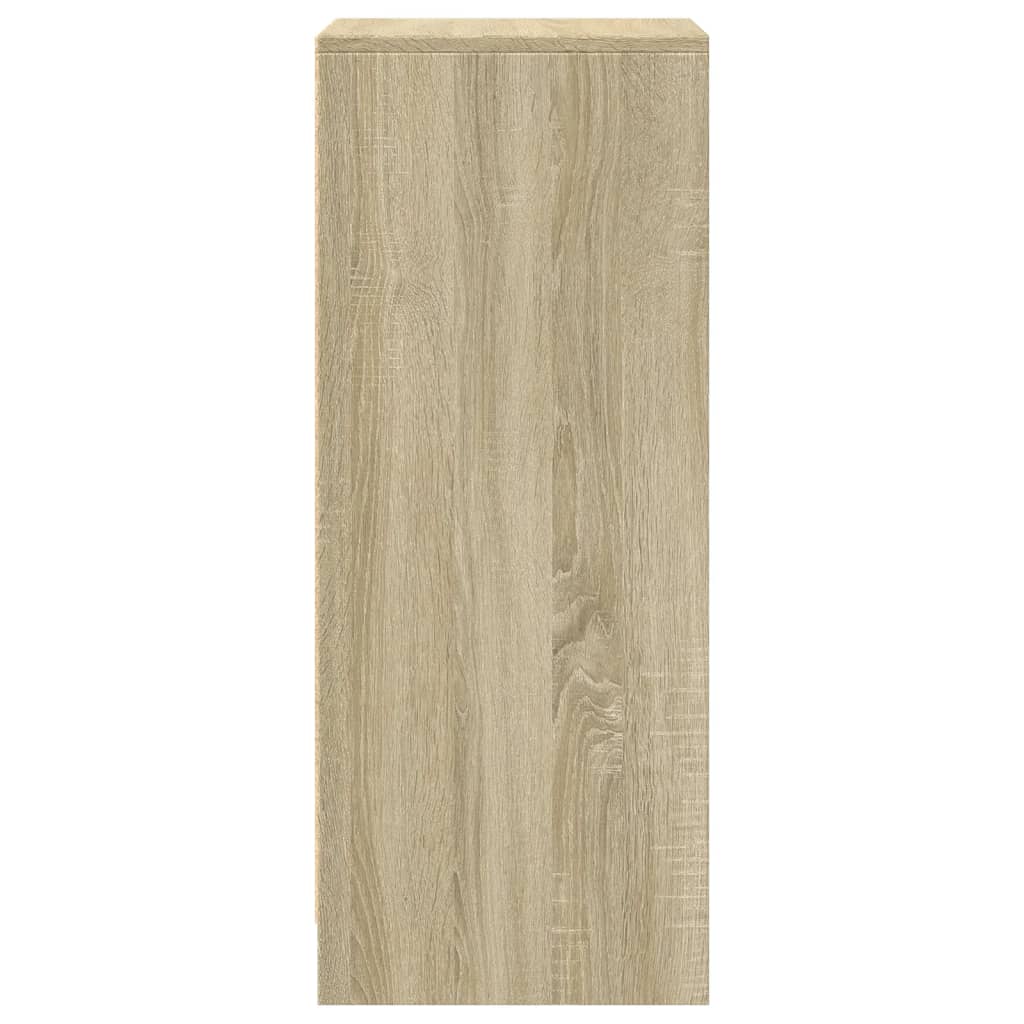 Skjenk Med Led Sonoma Eik 42,5X34X85 Cm Konstruert Tre