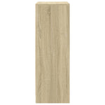 Skjenk Med Led Sonoma Eik 77X34X100 Cm Konstruert Tre