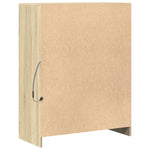 Skjenk Med Led Sonoma Eik 77X34X100 Cm Konstruert Tre