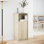 Skjenk Med Led Sonoma Eik 42,5X34X100 Cm Konstruert Tre