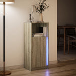 Skjenk Med Led Sonoma Eik 42,5X34X100 Cm Konstruert Tre