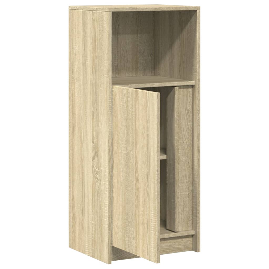 Skjenk Med Led Sonoma Eik 42,5X34X100 Cm Konstruert Tre