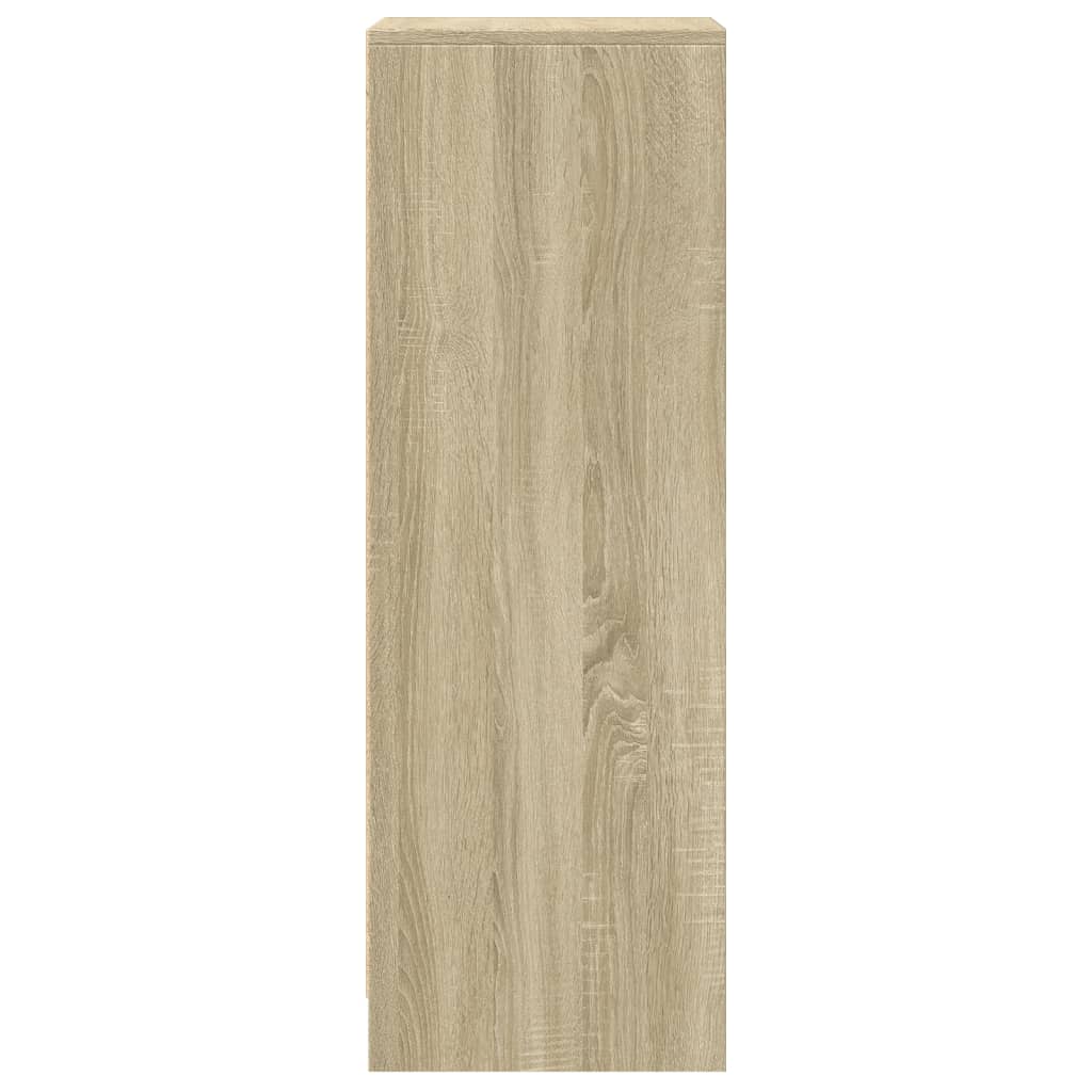 Skjenk Med Led Sonoma Eik 42,5X34X100 Cm Konstruert Tre
