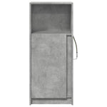 Skjenk Med Led Betonggrå 42,5X34X100 Cm Konstruert Tre