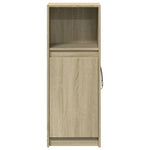 Skjenk Med Led Sonoma Eik 38X34X100 Cm Konstruert Tre