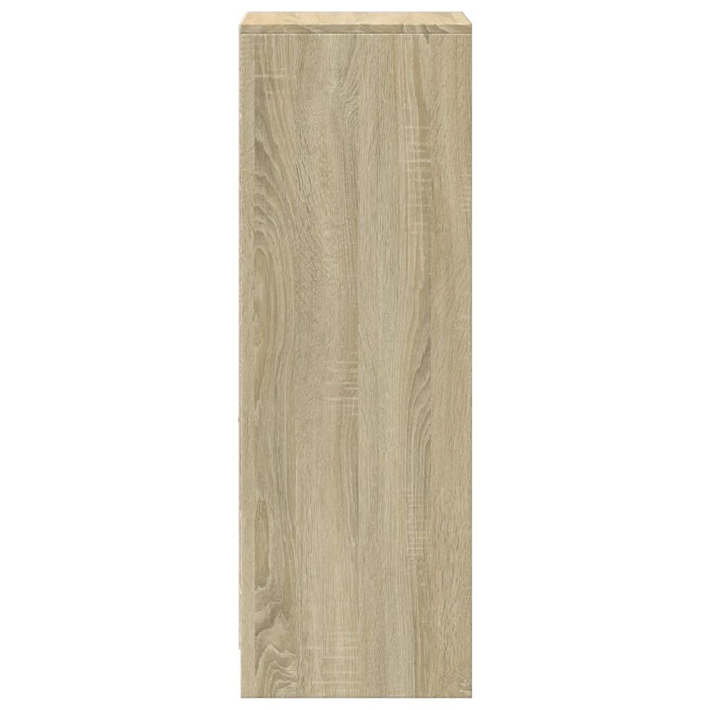 Skjenk Med Led Sonoma Eik 38X34X100 Cm Konstruert Tre