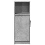 Skjenk Med Led Betonggrå 38X34X100 Cm Konstruert Tre