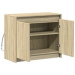Skjenk Med Led Sonoma Eik 72X34X61 Cm Konstruert Tre