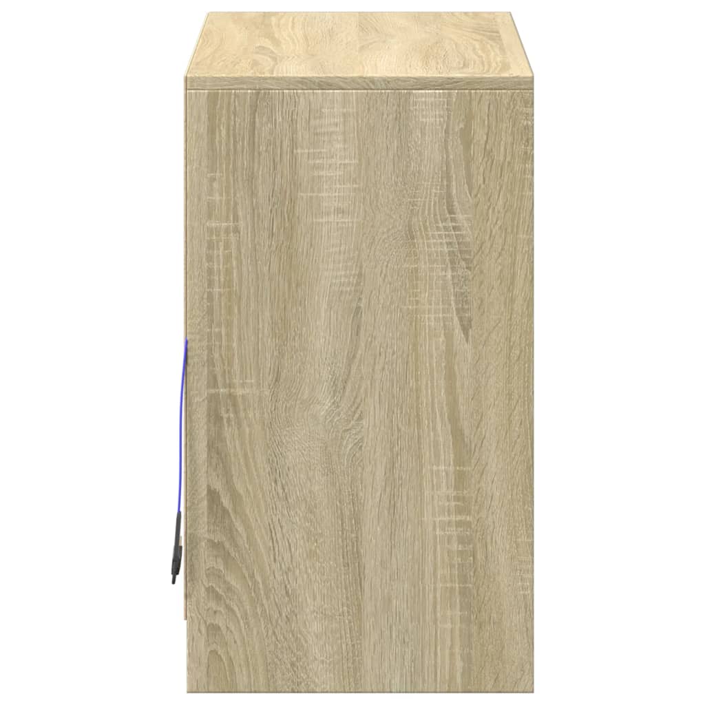 Skjenk Med Led Sonoma Eik 72X34X61 Cm Konstruert Tre